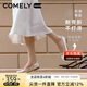 康莉（COMELY）銀色芭蕾風(fēng)單鞋女春季軟底溫柔蝴蝶結法式淑女平底女鞋 淺金色 37