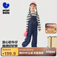 迷你巴拉寬松牛仔背帶褲女童寶寶柔軟甜美背帶褲長褲春秋新品
