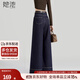 她池復(fù)古高腰闊腿牛仔褲女2025秋裝新款寬松顯瘦長(zhǎng)款休閑褲