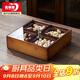 青蘋(píng)果新中式干果盤(pán)水果盤(pán)零食盤(pán)分格 4格干果盒+錘紋小碗4只