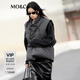 MO&Co.【新中式】羽絨服90鴨絨盤扣馬甲外套MBD4EINT15 深花灰色 M 165