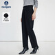 Navigare意大利小帆船女士通勤休閑褲直筒長(cháng)褲西裝褲2332073503 黑 XXL 