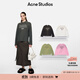 ACNE STUDIOS 男女同款 做舊1996印花寬松落肩長(cháng)袖T恤上衣CL0197 淡黑色 XS -女 / XXS-男