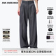 ANN ANDELMAN【劉軒丞同款】官方直營(yíng) 闊腿休閑垂感直筒褲高腰西褲 灰色 XS