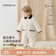 babylove嬰幼兒連體衣秋冬薄夾棉寶寶哈衣百搭外出服輕薄保暖棉服摩卡白棕 摩卡白棕 80cm