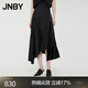 江南布衣（JNBY）夏季女裝半身裙純色不對稱(chēng)A型純色長(cháng)裙5O4D12490 001/本黑 XL