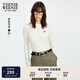 Teenie Weenie小熊女裝T恤2025秋季新款簡(jiǎn)約時(shí)尚刺繡圓領(lǐng)長(zhǎng)袖上衣 象牙白 M
