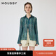 moussy【新復古回潮】 復古森系風(fēng)條紋褶裥雪紡襯衫女010ISS30-8781 035花紋綠色 均碼