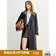 獨束大碼女裝休閑雙排扣風(fēng)衣2025春季新品慵懶風(fēng)通勤時尚長款外套 太空灰 4XL (尺碼：6)