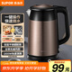 蘇泊爾（SUPOR）電水壺?zé)崴畨?1.7L全鋼無(wú)縫雙層防燙電熱水壺  304不銹鋼燒水壺 SWF17E13B