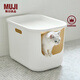 無印良品（MUJI）聚丙烯 附蓋貓砂盆 寵物用品 貓廁所 陽臺 半封閉 PAH7CC3S 白色