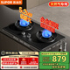 蘇泊爾（SUPOR）燃氣灶煤氣灶雙灶具灶家用 防爆灶防銹爐頭5.2kW大火力易清潔可調節合金面板 JZT-Z-DF1天然氣