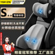 億飾汽車(chē)頭枕車(chē)載按摩器駕駛座靠墊車(chē)用腰靠u型頸枕汽車(chē)頭枕腰靠套裝 舒享升級按摩款-經(jīng)典黑頭枕腰靠