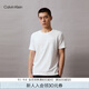 Calvin KleinJeans夏季男女情侶中性休閑簡約ck壓紋字母圓領(lǐng)短袖T恤J323262