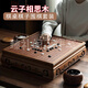 高檔實(shí)木云子圍棋棋盤(pán)圍棋罐套裝黑白五子棋子成人兒童初學(xué)者禮品 新云子單面棗木罐