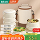 雙槍304不銹鋼保溫飯盒 餐盒學(xué)生上班族多格獨(dú)立4格飯盒