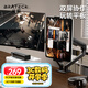Brateck北弧 平板支架 iPad電腦雙臂支架 電腦機械臂一拖二 顯示器支架多屏擴展增高架 E350-2曜巖黑+P200