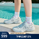 FILAFUSION 斐樂水滴鞋瑪麗珍女鞋涼鞋2025夏季網(wǎng)面透氣運動鞋子 黃昏灰/消逝藍-DA 36.5