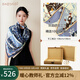寶石蝶真絲絲巾蠶絲綢雙面圍巾披肩女生媽媽生日禮物女禮盒裝/花園聚會2