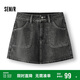 森馬（Semir）牛仔褲女顯腿長短褲潮酷夏2025防走光高腰裙褲小個子109325122004
