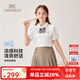 英氏（YEEHOO）女童套裝兒童衣服夏季時尚休閑學院風短袖短裙兩件套夏裝中大童裝 學院百褶領結（套裝） 【涼感棉柔】 165 cm【順豐包郵&極速達】
