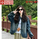 SNYDER WEAR復古牛仔外套女秋季2025新款小個(gè)子立領(lǐng)短款夾克設計感小眾牛仔衣 水洗藍 S 80-95斤