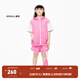 little MO&Co.涼感防曬衣兩件兒童套裝 童裝男童女童可收納外套短褲 芭比粉色 120 120/56
