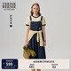Teenie Weenie小熊女裝白色連衣裙2025夏季新款清新休閑時(shí)尚學(xué)院背帶裙 藏青色 S