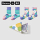 蕉內【特惠專(zhuān)區】?jì)和m子男女童連褲襪中筒襪短筒襪船襪四季可穿 【中筒禮盒裝】熱氣球- 2雙 7-9歲 (L) （28-32碼）