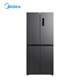 美的（Midea）61厘米薄407升十字對開(kāi)四開(kāi)門(mén)一級雙變頻風(fēng)冷無(wú)霜大容量國家補貼家用電冰箱BCD-407WSPZM(E)