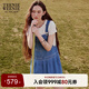 Teenie Weenie小熊連衣裙女2025年夏季新款學(xué)院風(fēng)活力牛仔背帶裙短裙女