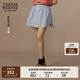 Teenie Weenie小熊女裝半身裙2025夏季新款清新甜美優(yōu)雅學(xué)院風(fēng)短裙 藍(lán)色 M