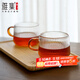 雅集茶杯棱影品茶杯耐熱透明小茶杯小資杯品茶杯功夫茶具茶具配件
