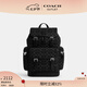 蔻馳（COACH）【七夕禮物】新款?yuàn)W萊男士老花丹寧牛仔SPRINT雙肩包大容量背包 SV/黑色