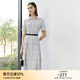 顏域（YANYEE）優(yōu)雅氣質(zhì)白色印花短袖連衣裙女士裙子2024年夏季新款收腰顯瘦 白花 M/38