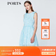 PORTS寶姿商場(chǎng)同款 新品女裝甜美木耳邊裝飾無(wú)袖連衣裙SN8D027HPP022 煙波色 M (6)