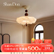 ShareDon中古吸頂燈臥室法式奶油led圓形現(xiàn)代簡(jiǎn)約花朵2025新款房間中山燈 花瓣58cm-小愛(ài)同學(xué)-柔光燈罩