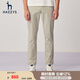 哈吉斯（HAZZYS）男裝 春秋款潮流直筒長(zhǎng)褲顯瘦男士通勤休閑褲ATDZP03AP01 淺灰色LE 33 （175/80A）