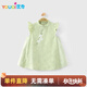 優(yōu)奇嬰兒衣服女寶寶夏季薄款無(wú)袖連衣裙女童裙子周歲禮服滿(mǎn)月紅色喜慶