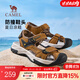 駱駝（CAMEL）男鞋2025夏季新款透氣清爽軟彈舒適增高防撞包頭夏日休閑涼鞋 G15M307040 古銅色 43