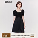 ONLY秋季氣質(zhì)針織拼接高腰顯瘦短款連衣裙女|123207063 黑色-H1Z S (160) 80A