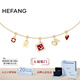 HEFANG何方珠寶萌趣K金吊墜項(xiàng)鏈鎖骨鏈輕奢高級(jí)感七夕情人節(jié)禮物送女友 項(xiàng)鏈+萌趣K金吊墜（五福臨門(mén)）