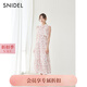 SNIDEL2025秋冬新品優(yōu)雅荷葉邊小飛袖印花茶歇連衣裙SWFO254011 粉色 M (1)