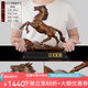 天祥緣銅馬擺件工藝品馬到成功馬純辦公室桌客廳禮品生肖馬飾品特大號 紫銅24號馬到成功馬 配底座