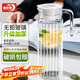 青蘋果涼水壺 家用玻璃冷水壺飲料壺茶水壺水杯玻璃 果汁壺扎啤壺1.1L