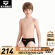 阿瑞娜（arena）男童三角泳褲青少年專業(yè)競(jìng)技競(jìng)賽泳衣游泳褲利水低阻游泳短褲 黑色/紅色非運(yùn)動(dòng)員建議選大1-2碼 130cm