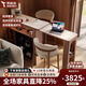 思格森客廳家用隔斷餐邊柜一體中古風(fēng)可伸縮實(shí)木吧臺桌陽(yáng)臺小戶(hù)型吧臺桌 伸縮吧臺+吧椅*1/雙面儲物