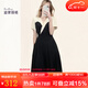 迪菲麗格赫本風(fēng)氣質(zhì)連衣裙2025年女裝新款夏季時(shí)尚撞色高腰小黑裙 圖片色 2XL