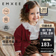 嫚熙（EMXEE）嬰童秋季毛織開(kāi)衫毛衣2024新款男女寶寶羊毛保暖外套兒童上衣 勃艮第紅 90cm