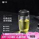 萬象（WANXIANG）玻璃杯泡茶水杯480ml便攜商務辦公杯U66家用水杯帶杯蓋泡茶杯
